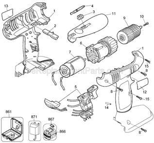 Part Location Diagram of 5102001-09 DeWALT Kitbox